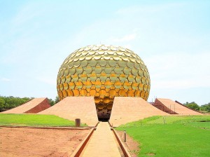 The main architectural sight is the Matrimandir at the center of town.